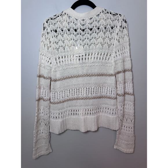 Jonathan Simkhai Joyce Cardigan Bone Multi Womens Size Large NWT $445 - Picture 4 of 16